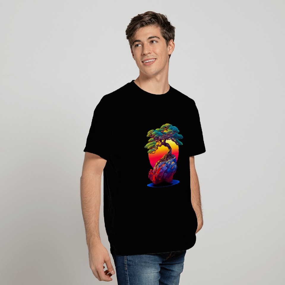 Bonsai Tree Sunset T-Shirts