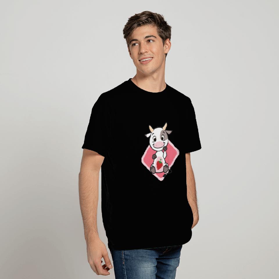 Cattle Cow Cute strawberry Cow Daisy Cattle T-Shirts
