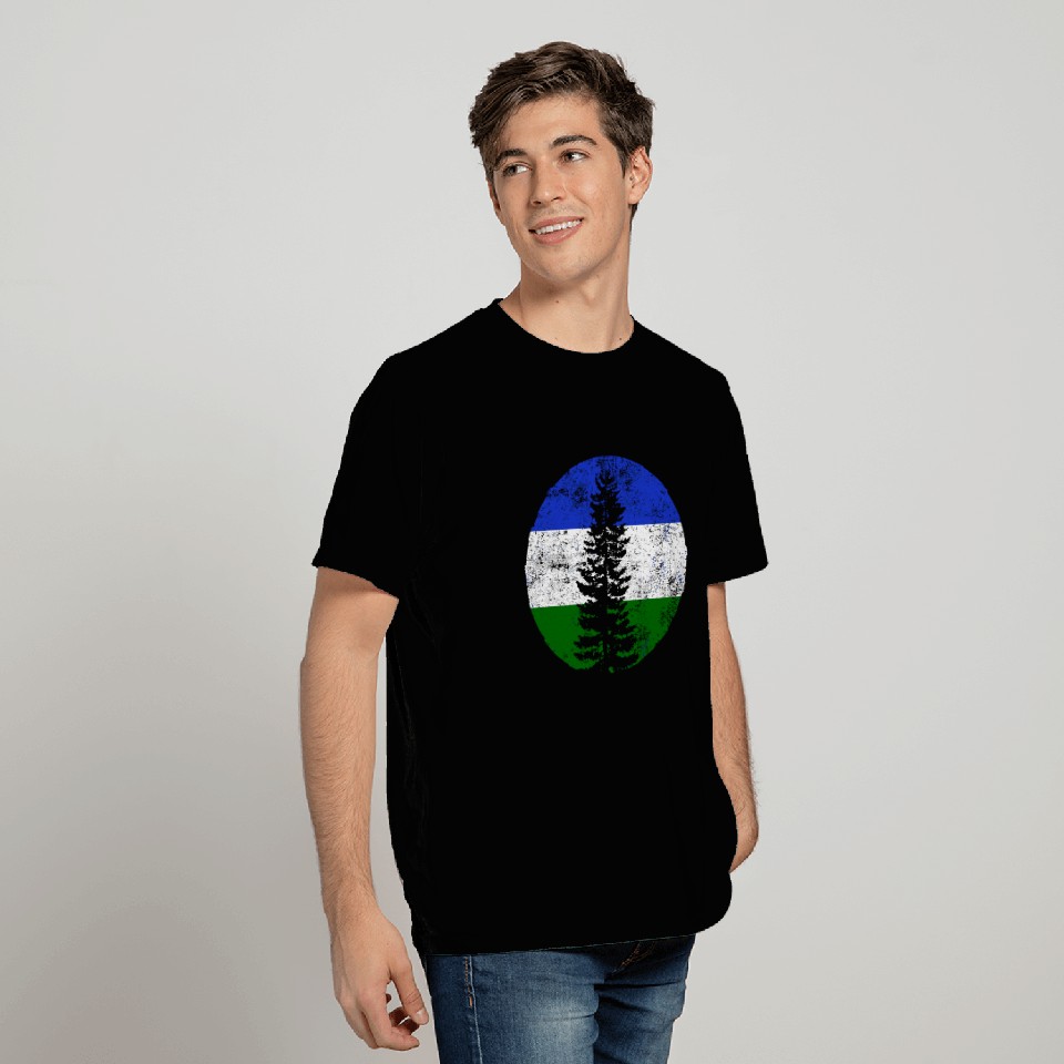 Cascadia Flag Doug Pacific Northwest Canada Forest T-shirt