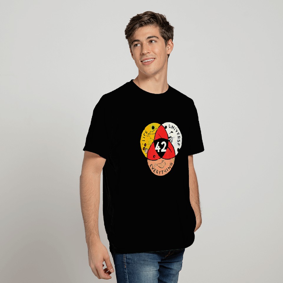 42 Answer to Life Universe and Everything science T-shirt