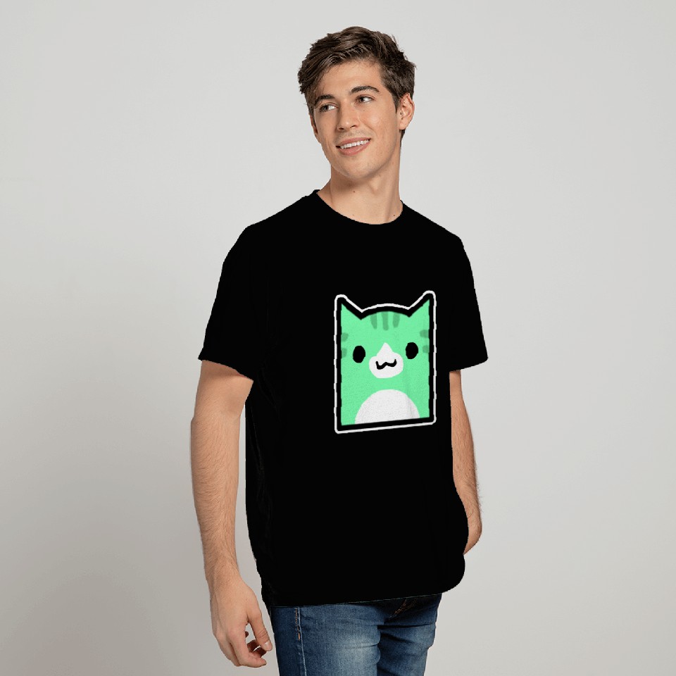 Juniper Geometry Dash icon cat cube T-Shirts