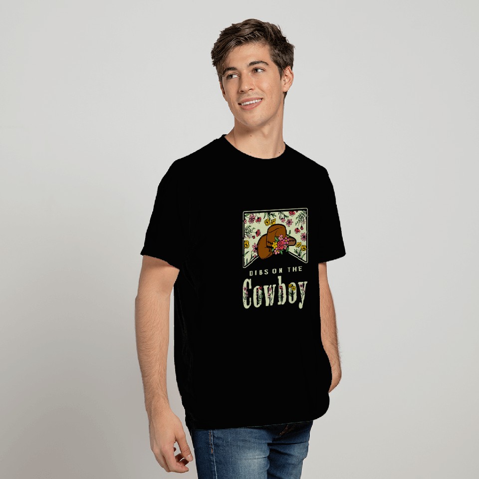 Cowgirls Country Girl Dibs On The Cowboy Rodeo Horse Southern T-Shirts