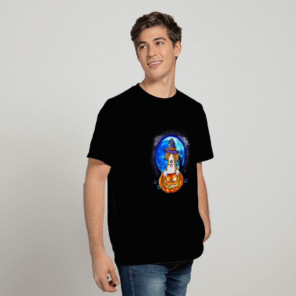 Foxhound Witch Hat Pumpkin Scary Halloween Dog Lovers T-Shirts
