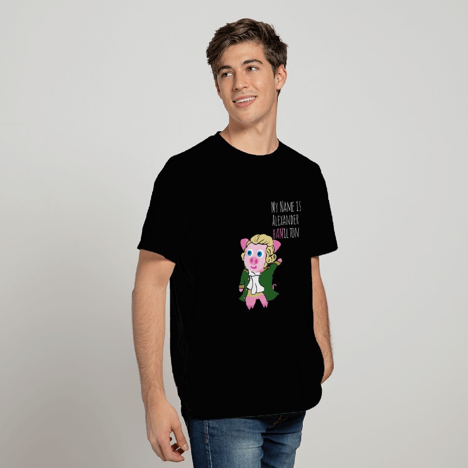 Pig Pet Alexander HAMilton Funny T-Shirts