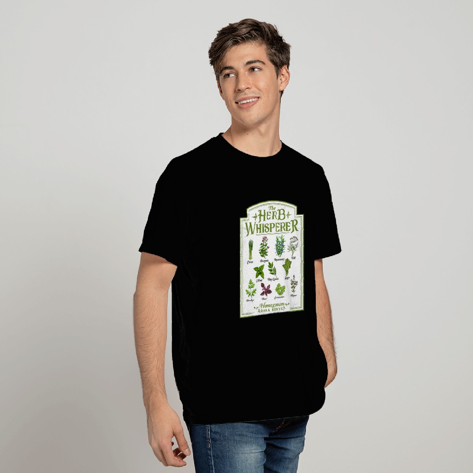 Herb Plants Identification Chart Motive T-Shirts