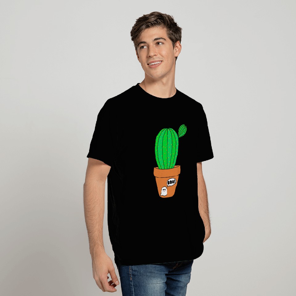 Cute Cactus In Halloween ghosts TerraCotta Pot T-Shirts