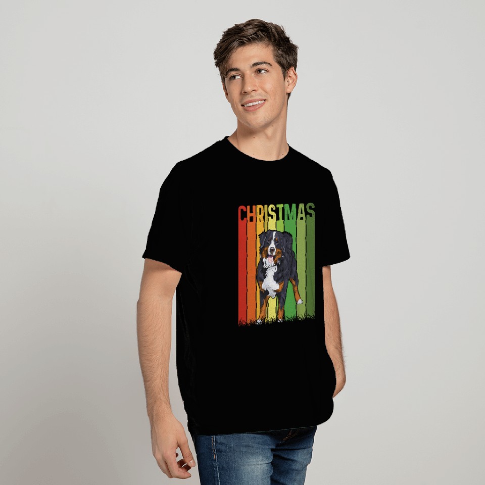 Christmas Retro Bernese Mountain Dog Group Matching xmass 587 T-Shirts