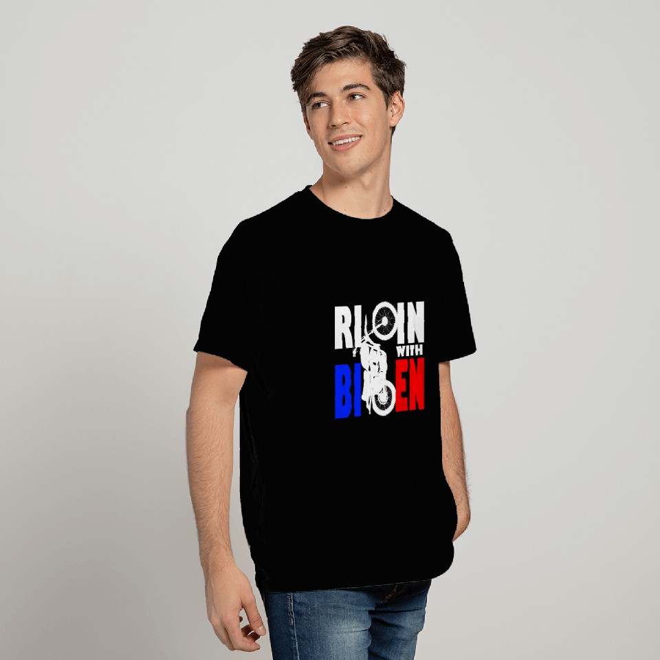 Ridin With Biden Motorcycle Cool Uncle Joe President 2 T-Shirts