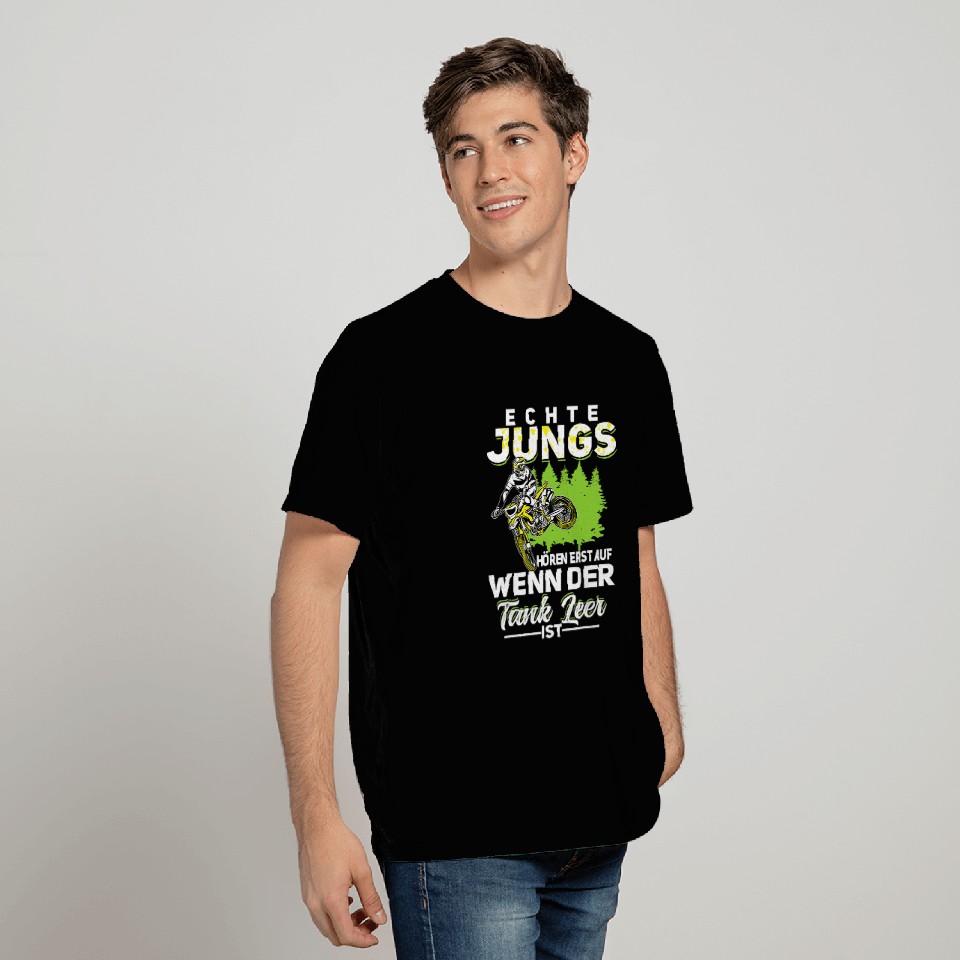 Real boys childrens cross motorcycle motocross T-Shirts