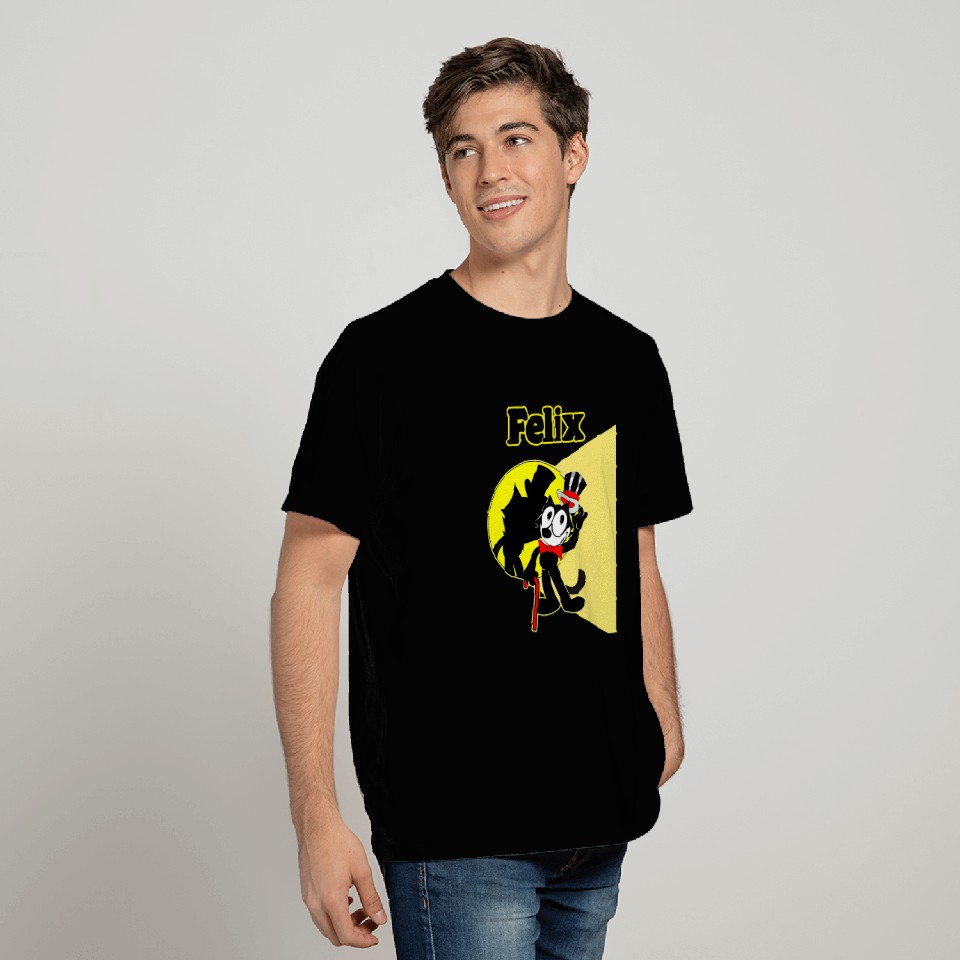 Felix Cartoon onStage in Spotlight Wears Bow Tie Top Hat T-Shirts