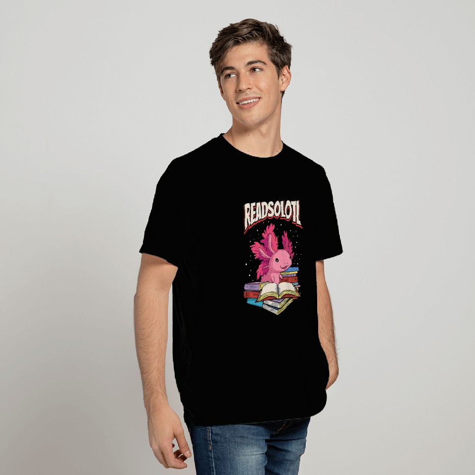 Cute Readsolotl Book Reading Axolotls Bookworm T-Shirts