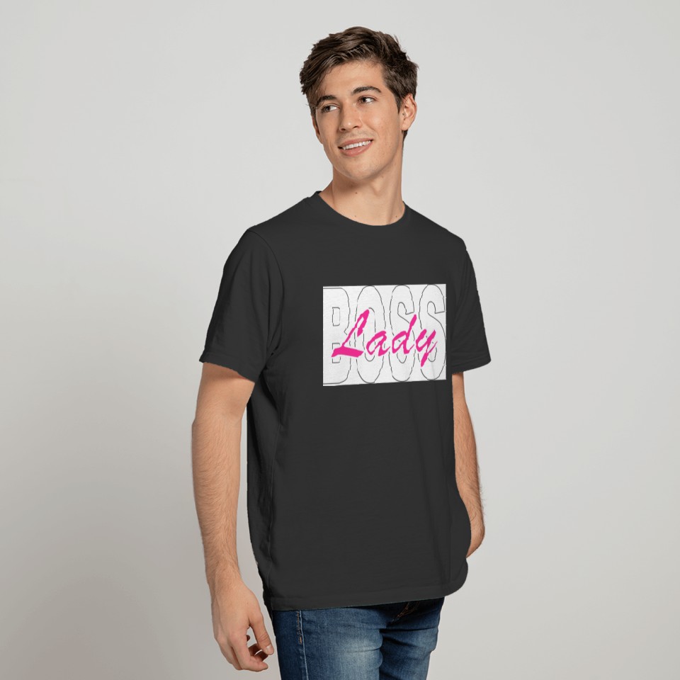 Lady Boss - Pink & Black Background.jpg T-shirt