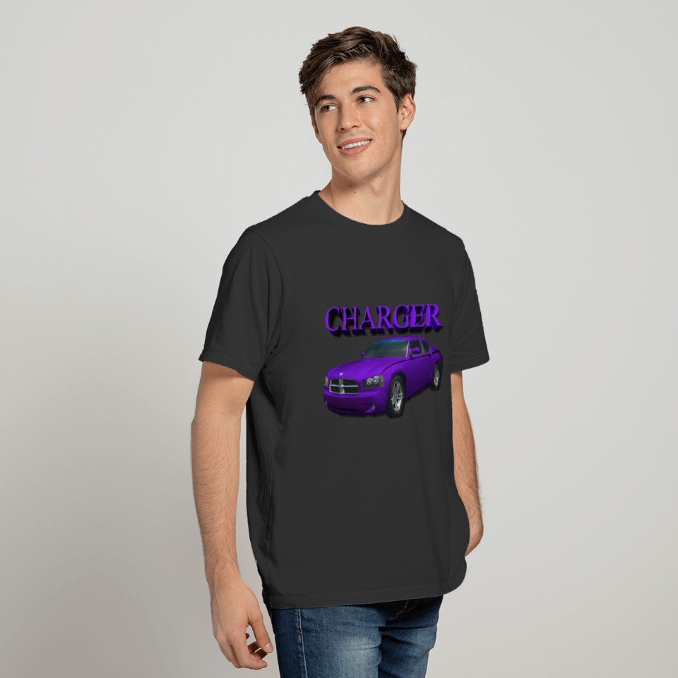 Charger in Purple T-shirt