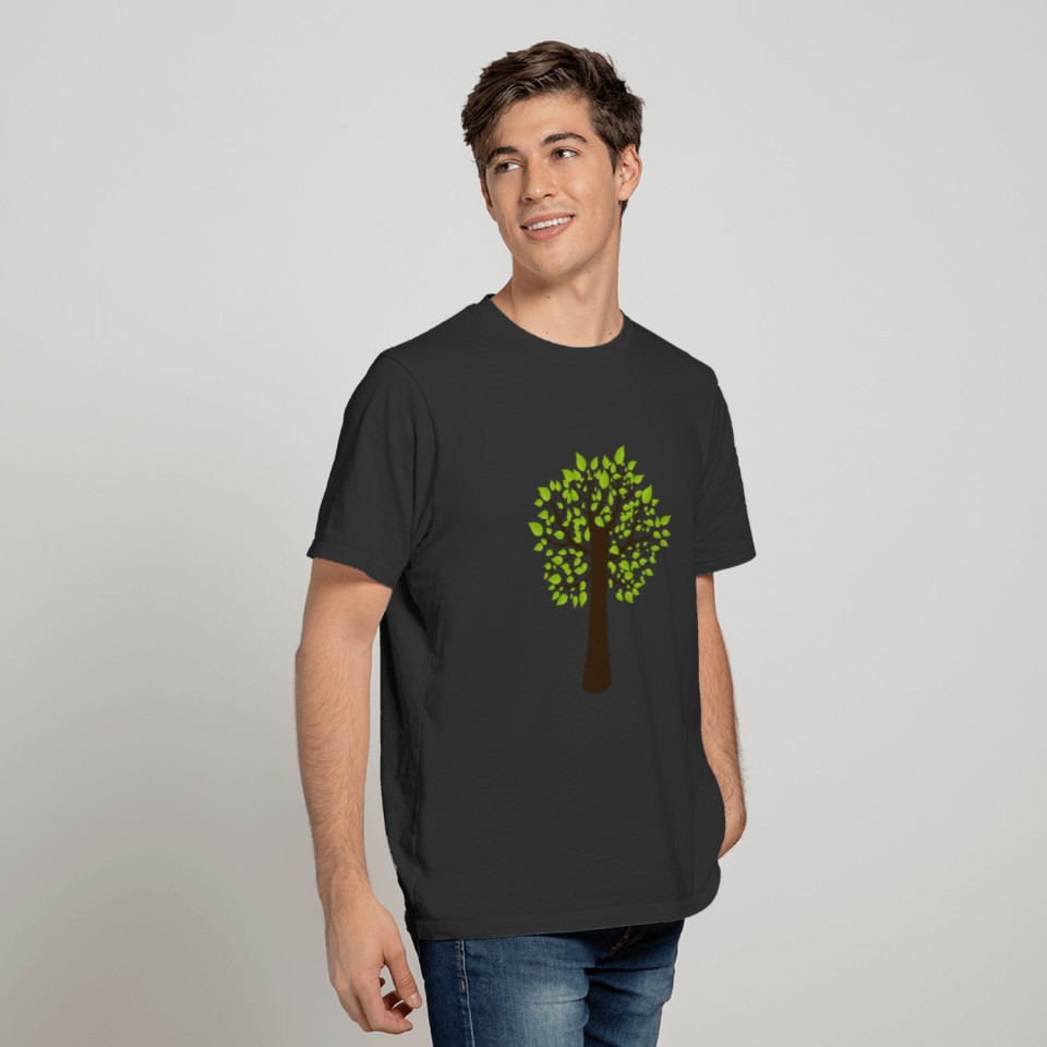Green leaf tree T-shirt