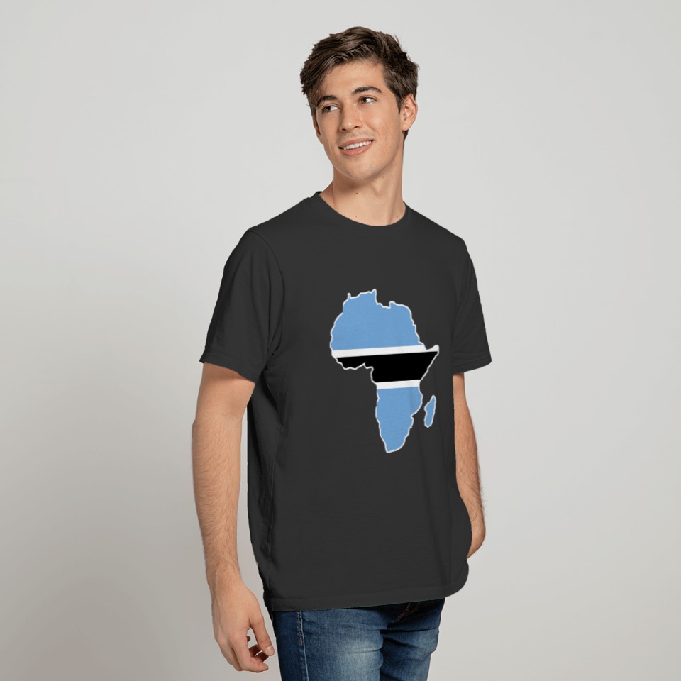 Botswana Flag Africa Map T-shirt
