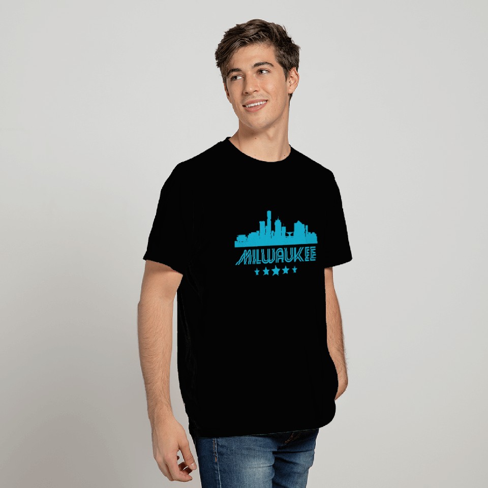 Retro Milwaukee Skyline T Shirts