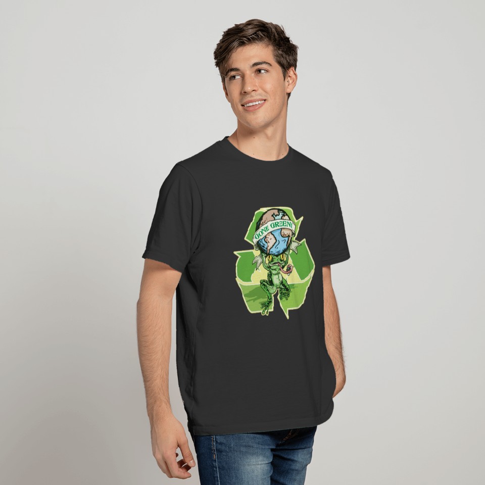 Gone Green Earth Day Frog T Shirts