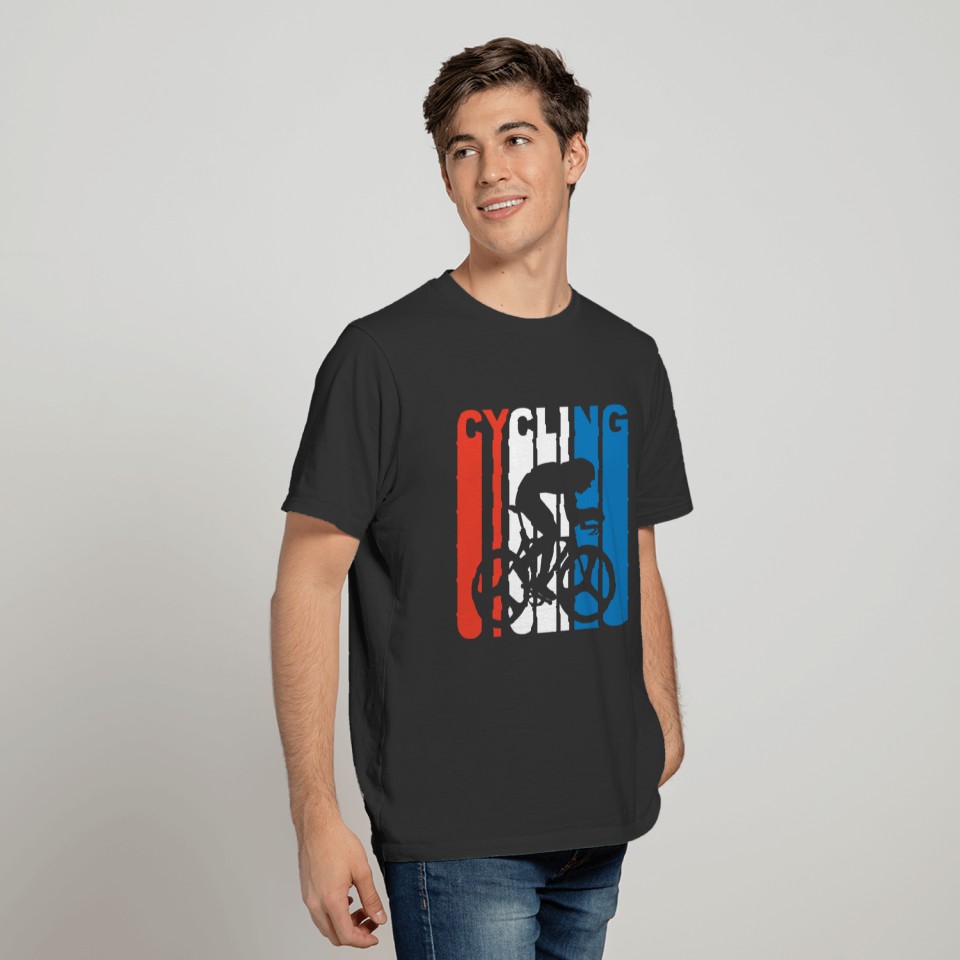 Red White And Blue Cycling T-shirt