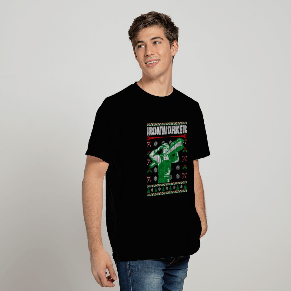 Ironworker Christmas Ugly Sweater T Shirts