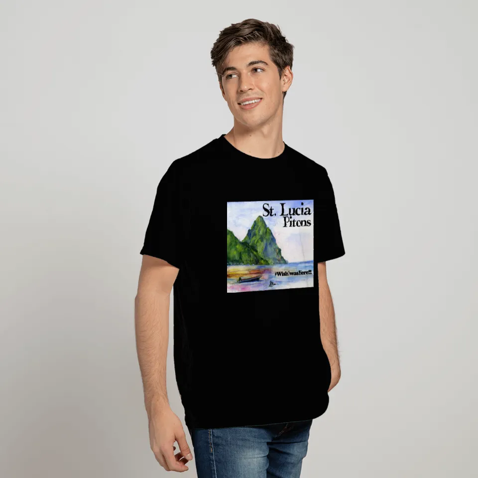 St Lucia Pitons T Shirts