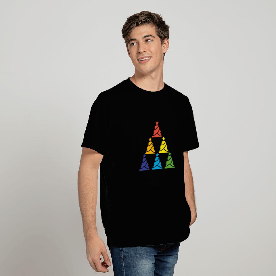 Rainbow Tree of Christmas Trees Holiday LGBT-T Shirts