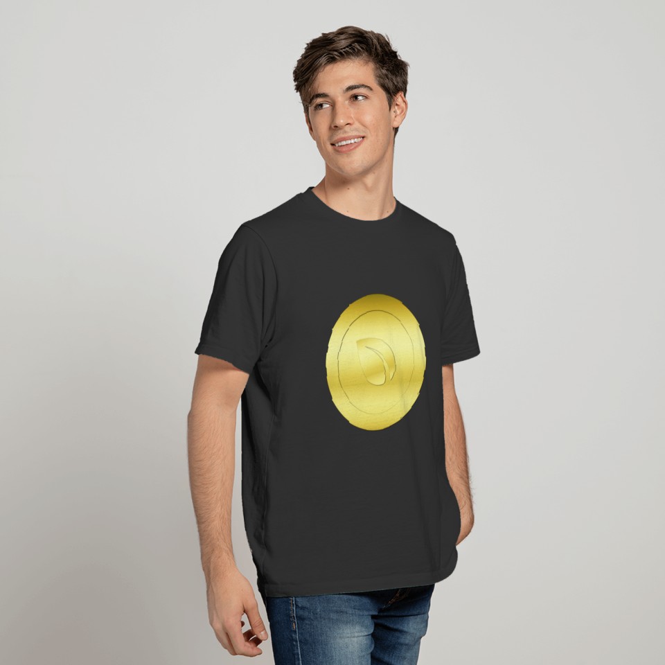 Gold Peercoin Circle 3D T-shirt