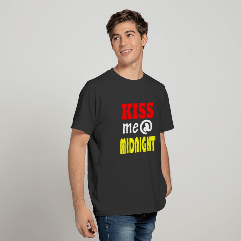 Kiss Me at Midnight T-Shirt Funny New Year's Eve T-shirt