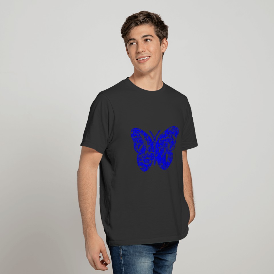GIFT - BUTTERFLY BLUE T Shirts
