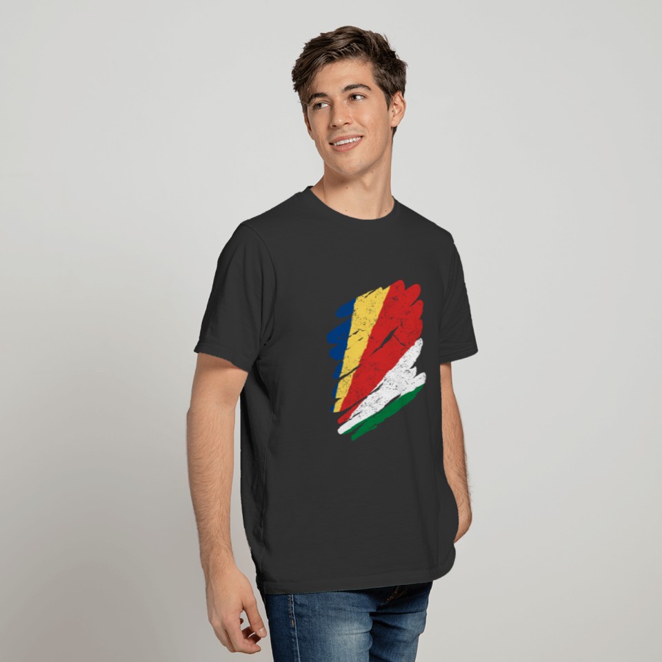 Pinsel Land Heimat Seychellen T-shirt