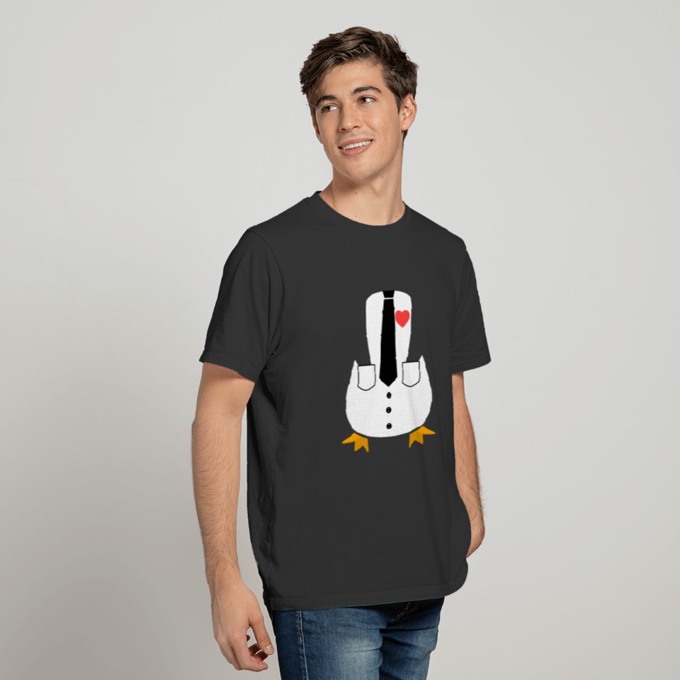 penguin with a tie gift without a head cool style T-shirt
