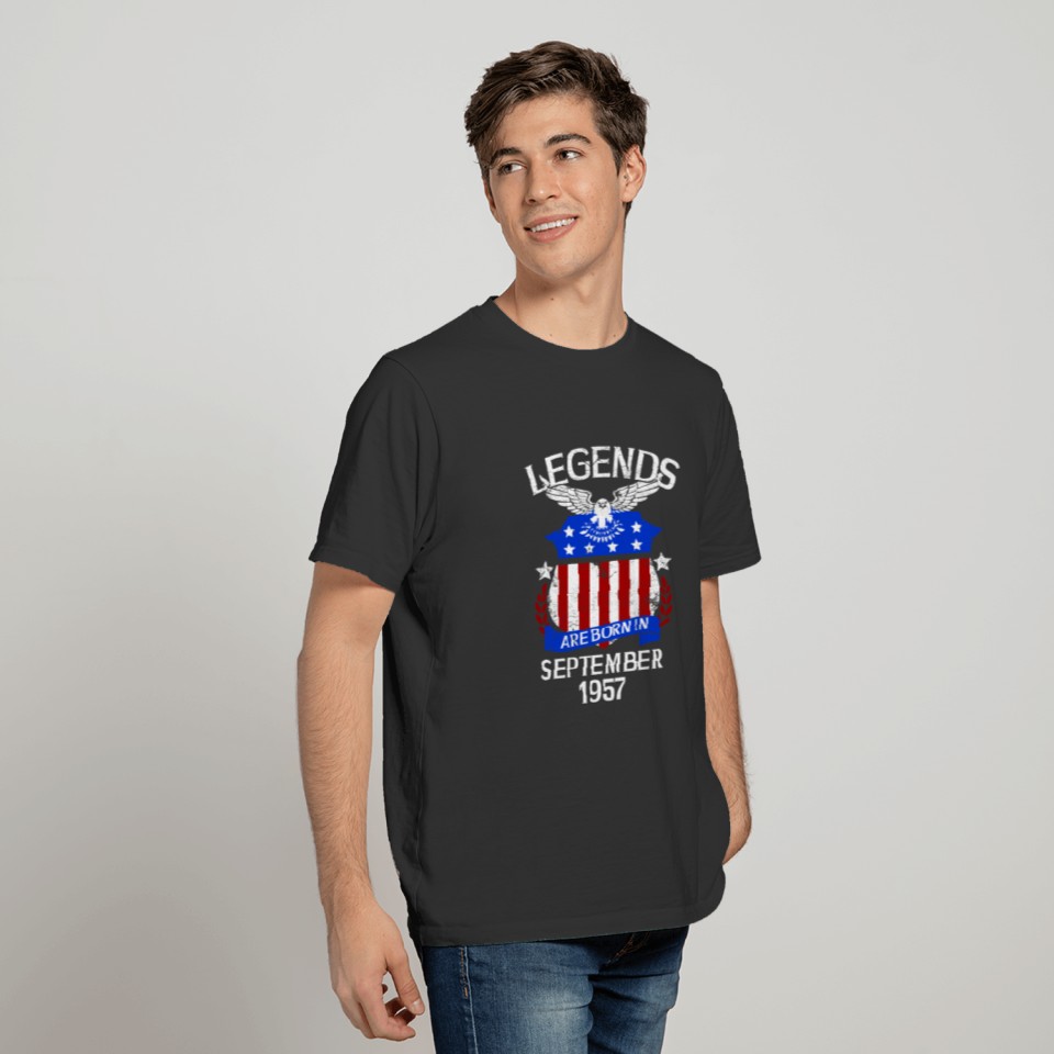 Legends Are Born In September 1957 T-shirt