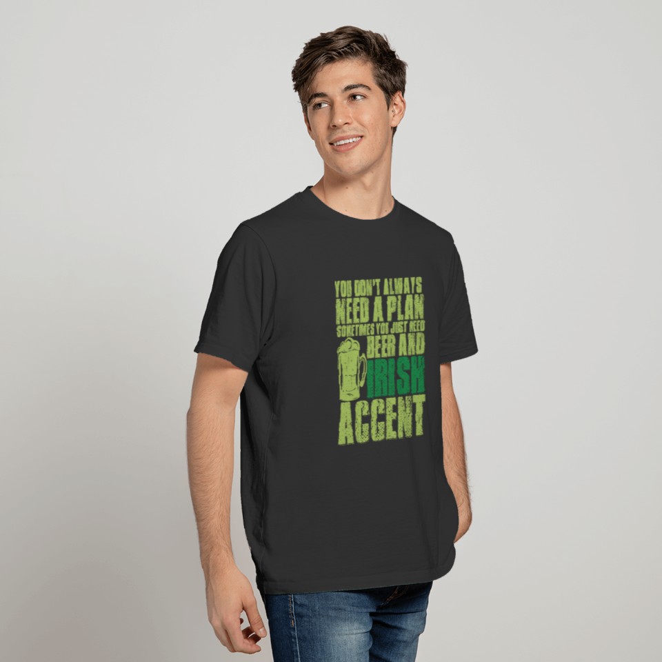 Beer And Irish Accent T Shirts