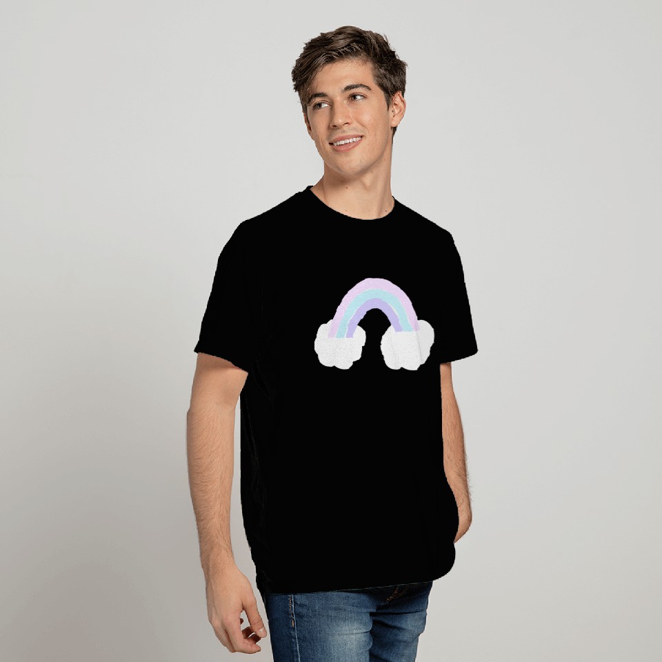 Pastel rainbow Clouds T Shirts