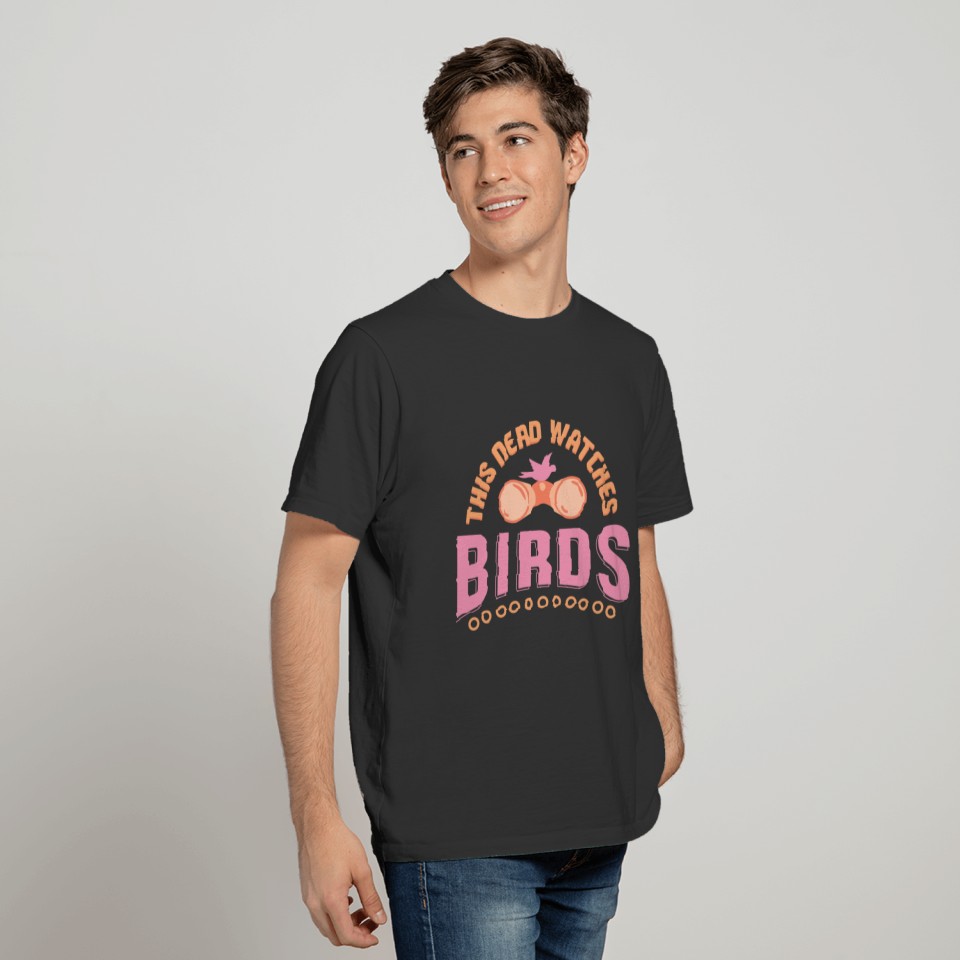 Nerd Birdwatcher Pink T-shirt