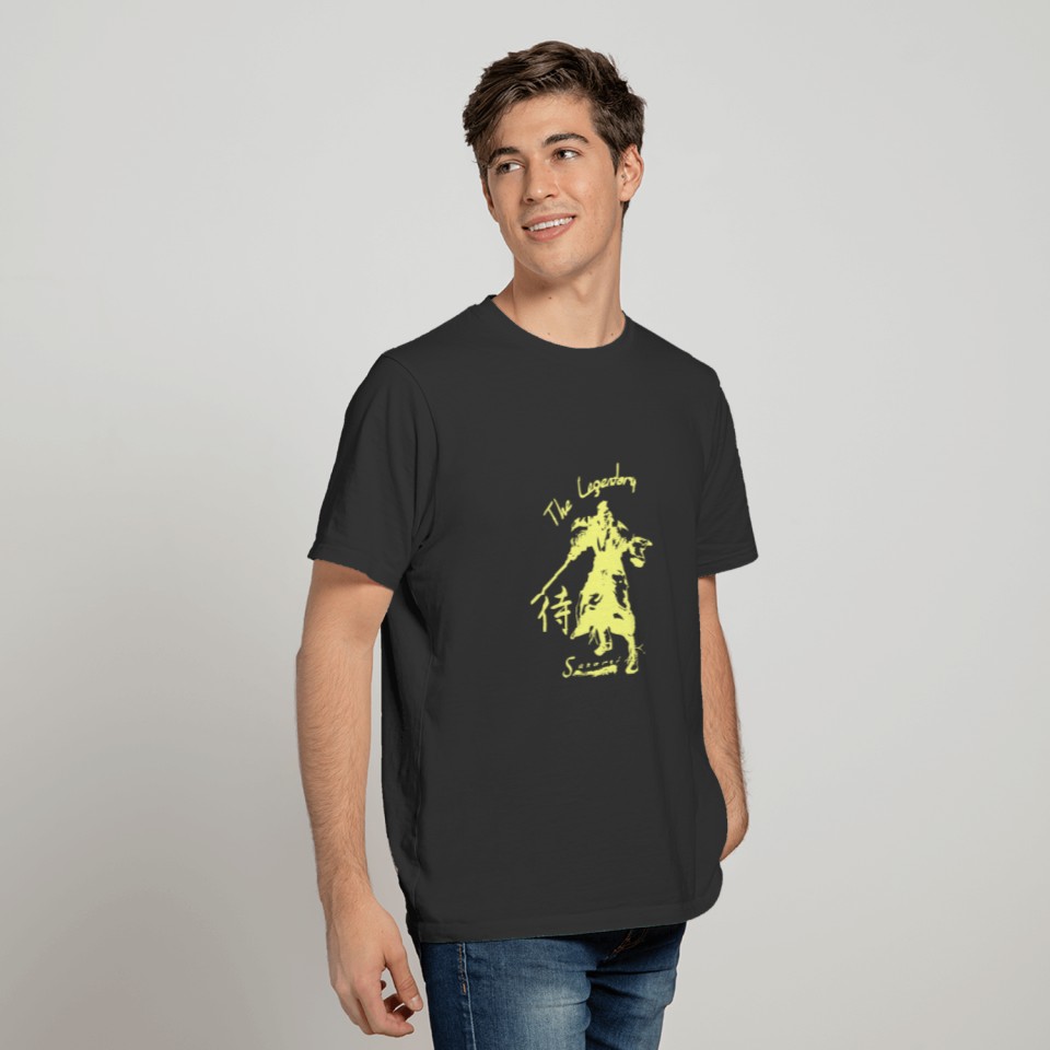 The legendary Samurai - yellow graphic - gift T Shirts
