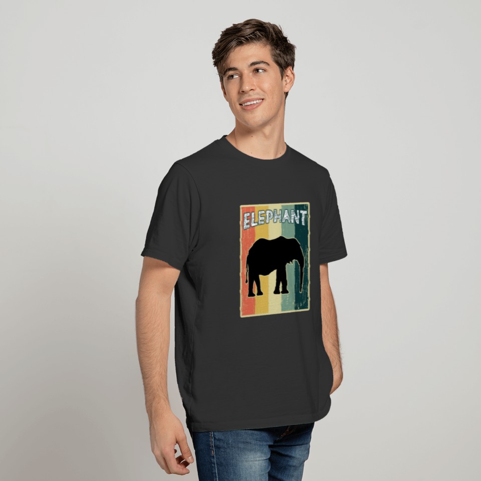 Elephant Vintage Retro T-shirt