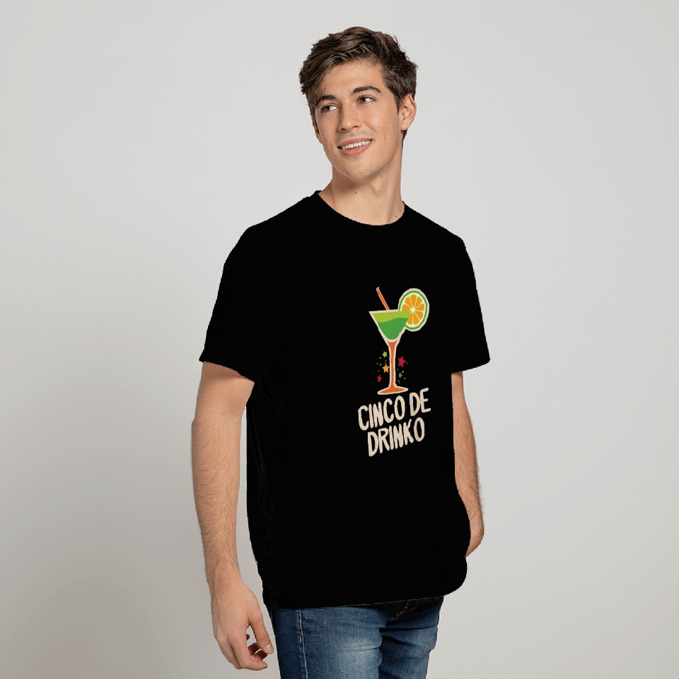 Cinco De Drinko - Drinking Margarita - Cocktail T Shirts