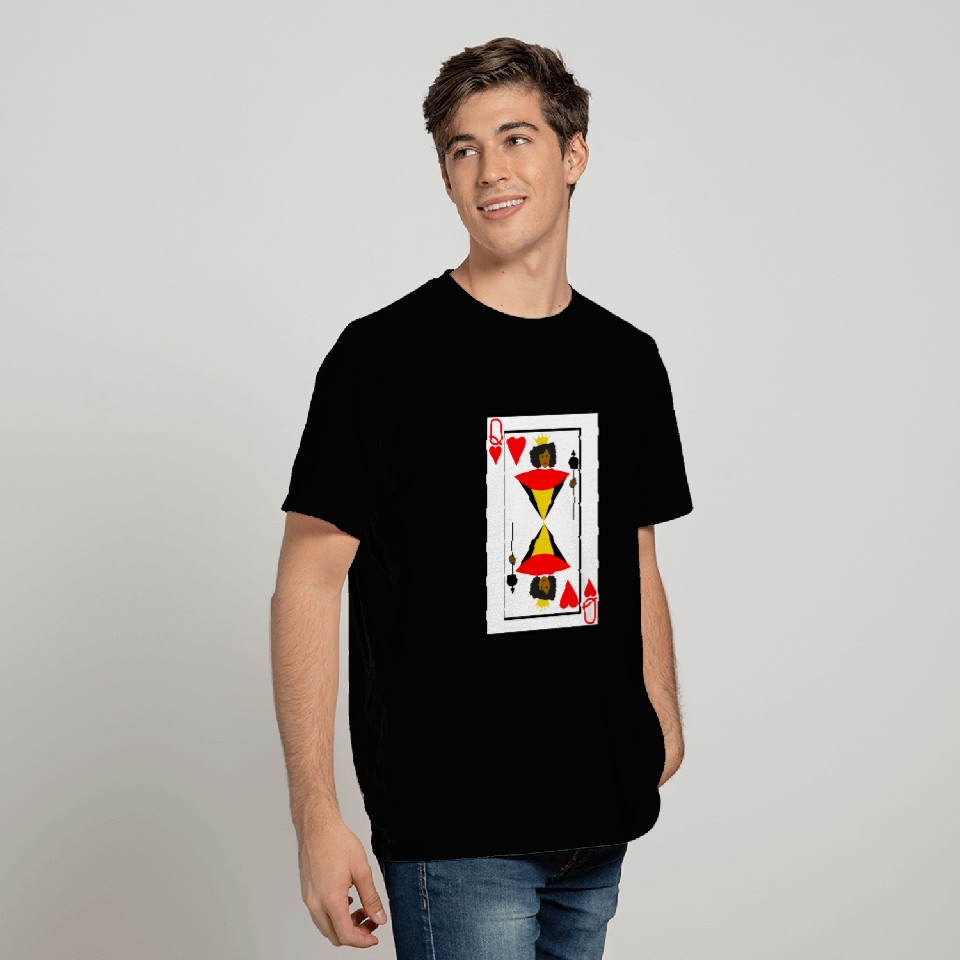 Black Queen of Hearts T Shirts