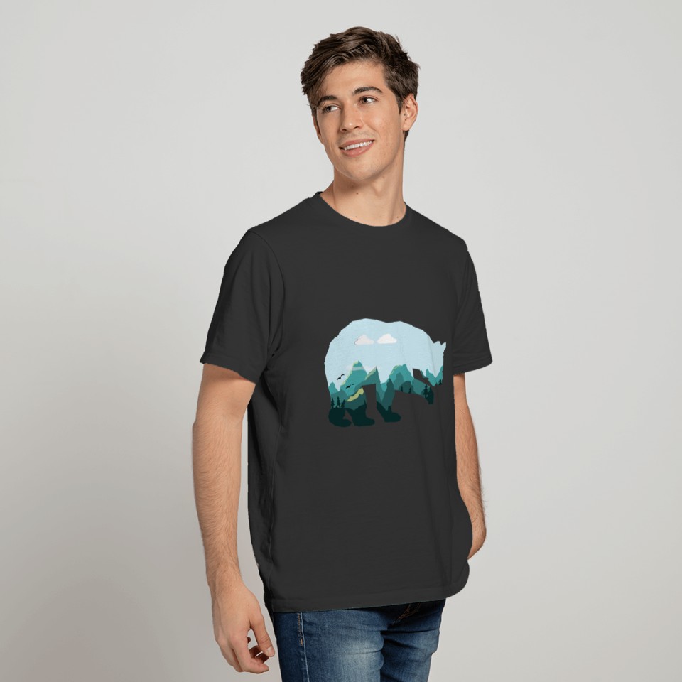 bear mountains wilderness gift idea T-shirt