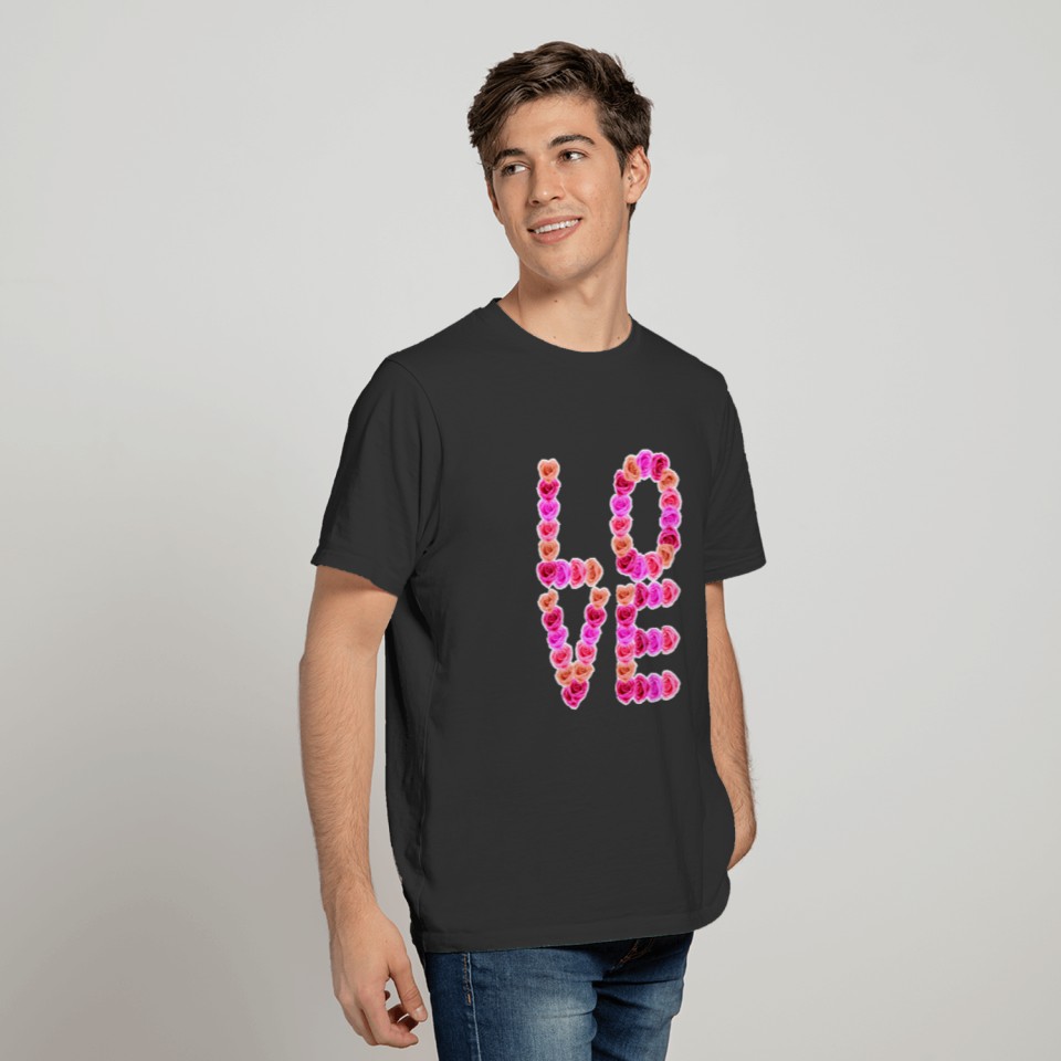 love roses letters colorful gift idea T Shirts