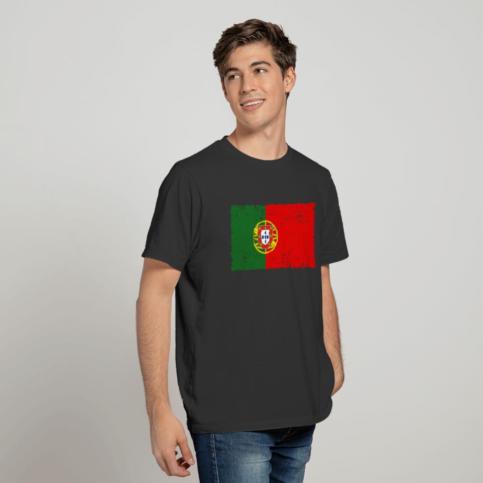 Portugal Flag Used Look Vintage Gift Idea T-shirt