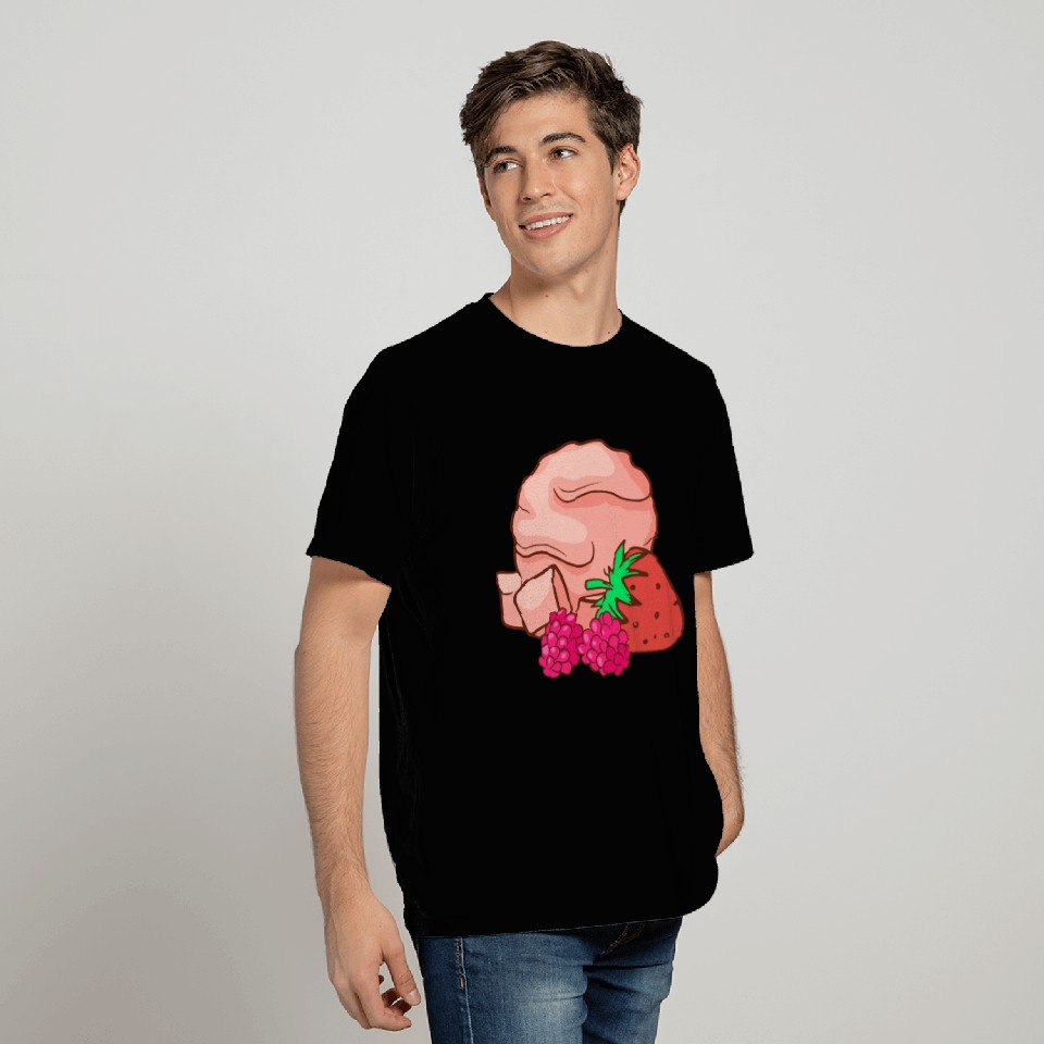 Raspberry Strawberry Icecream Gelato Sundae Summer T Shirts