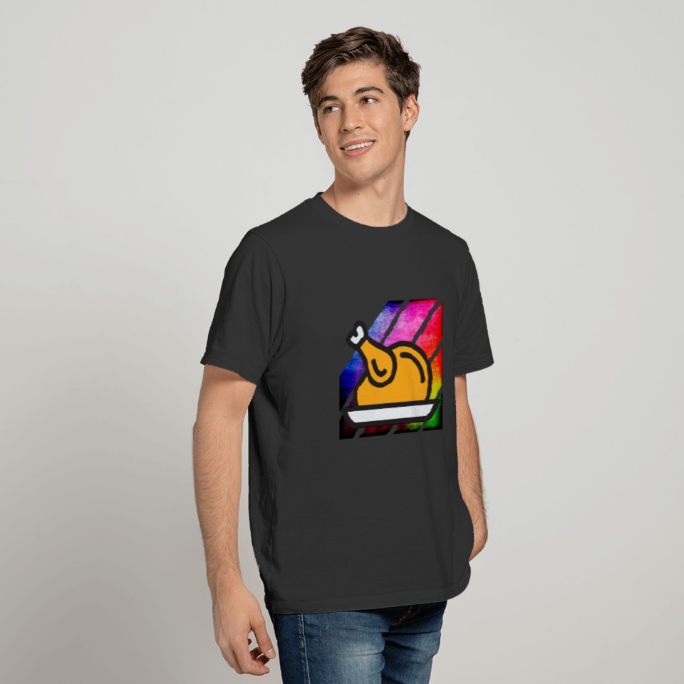 Colorful Retro Turkey T-shirt