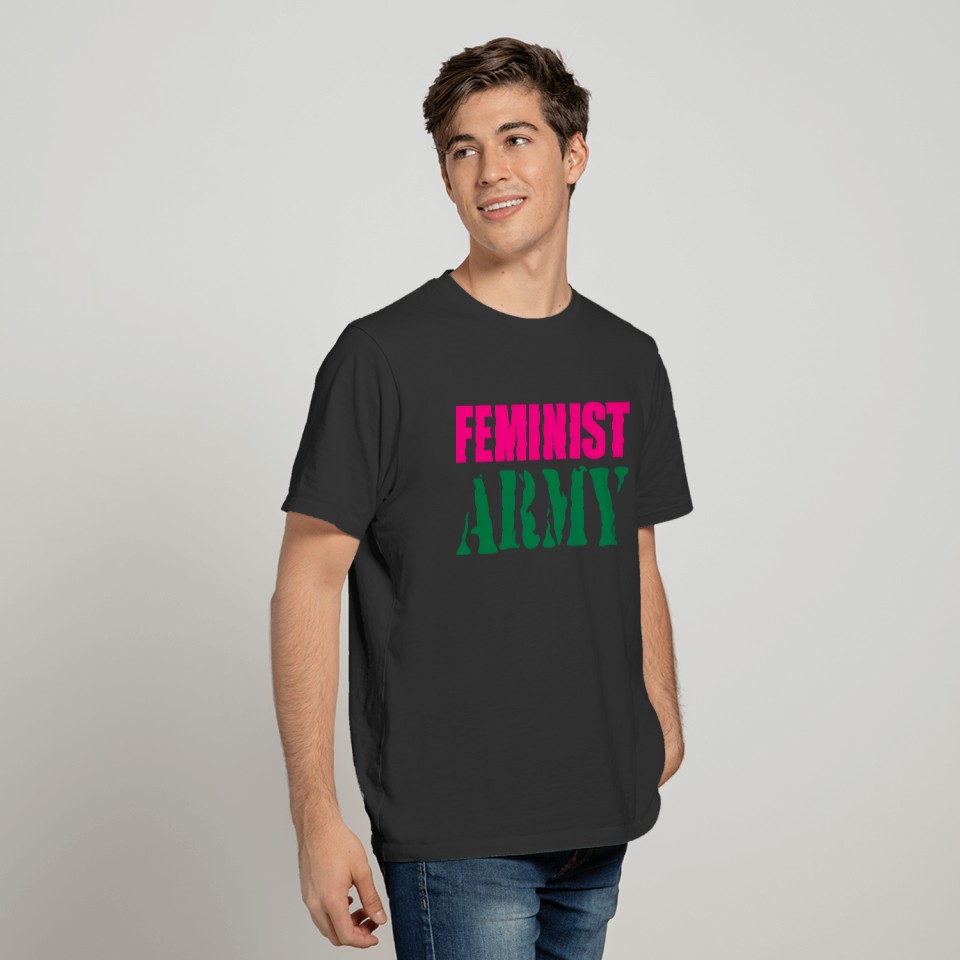 feminist army T-shirt