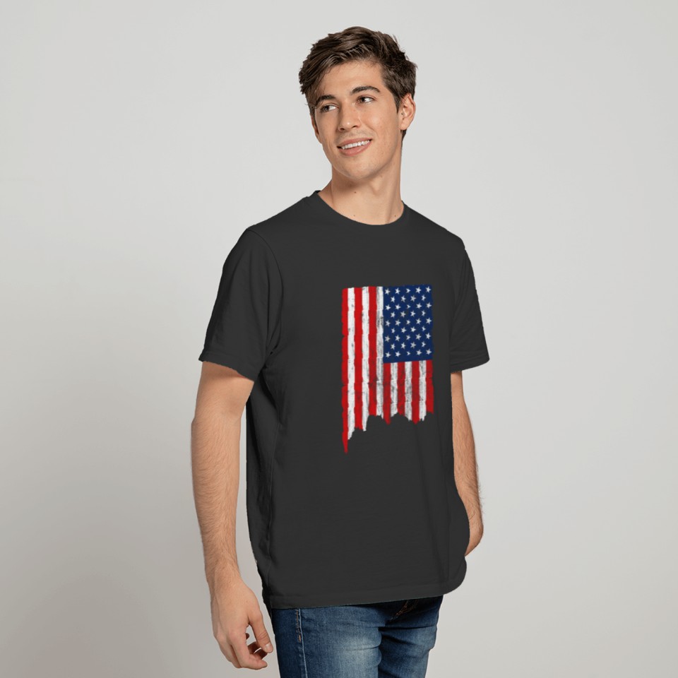 USA Flag Vintage America Gift T-shirt