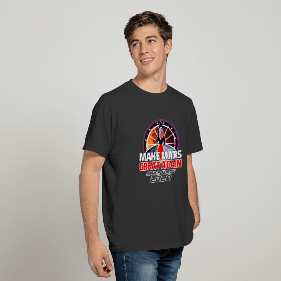 US Space Force New Military Branch Rocket to Mars Dark T Shirts