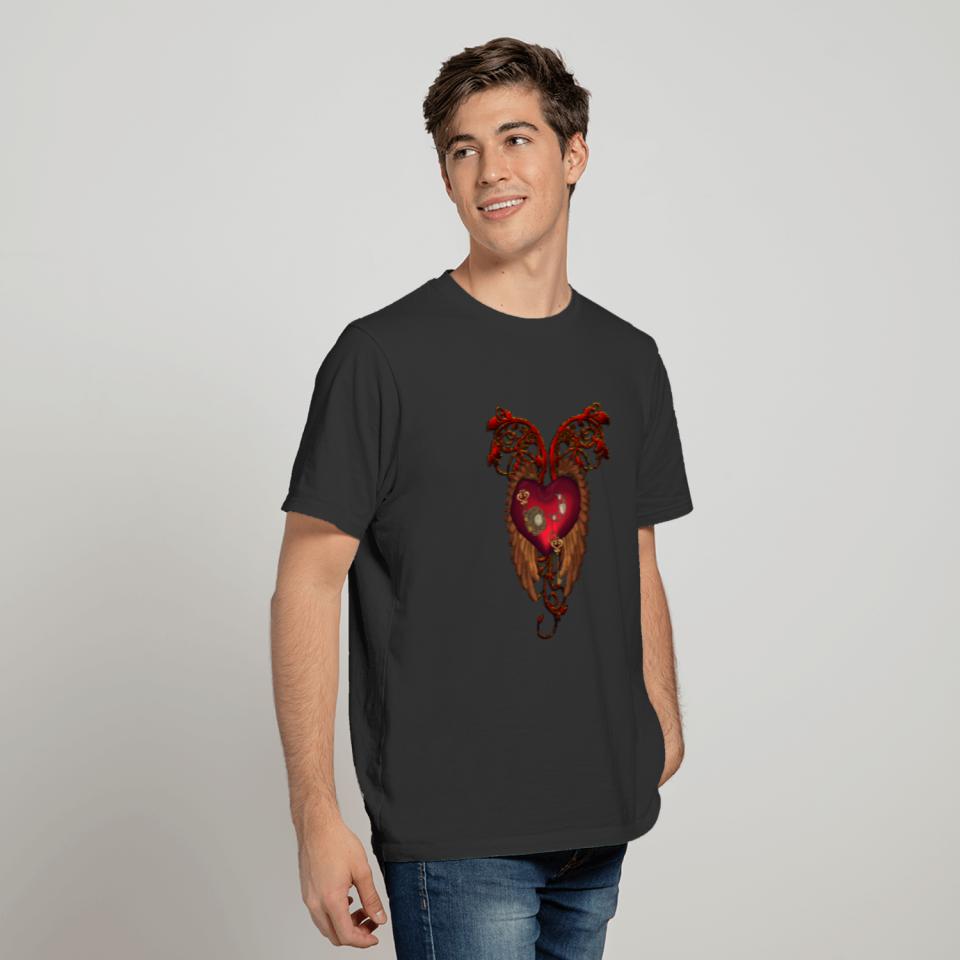 Wonderful heart with clocks and gears T-shirt