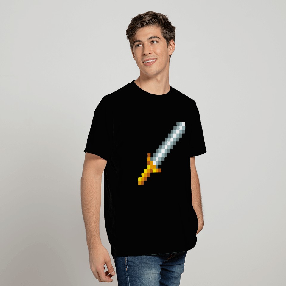Retro 8-bit Pixel Sword T Shirts