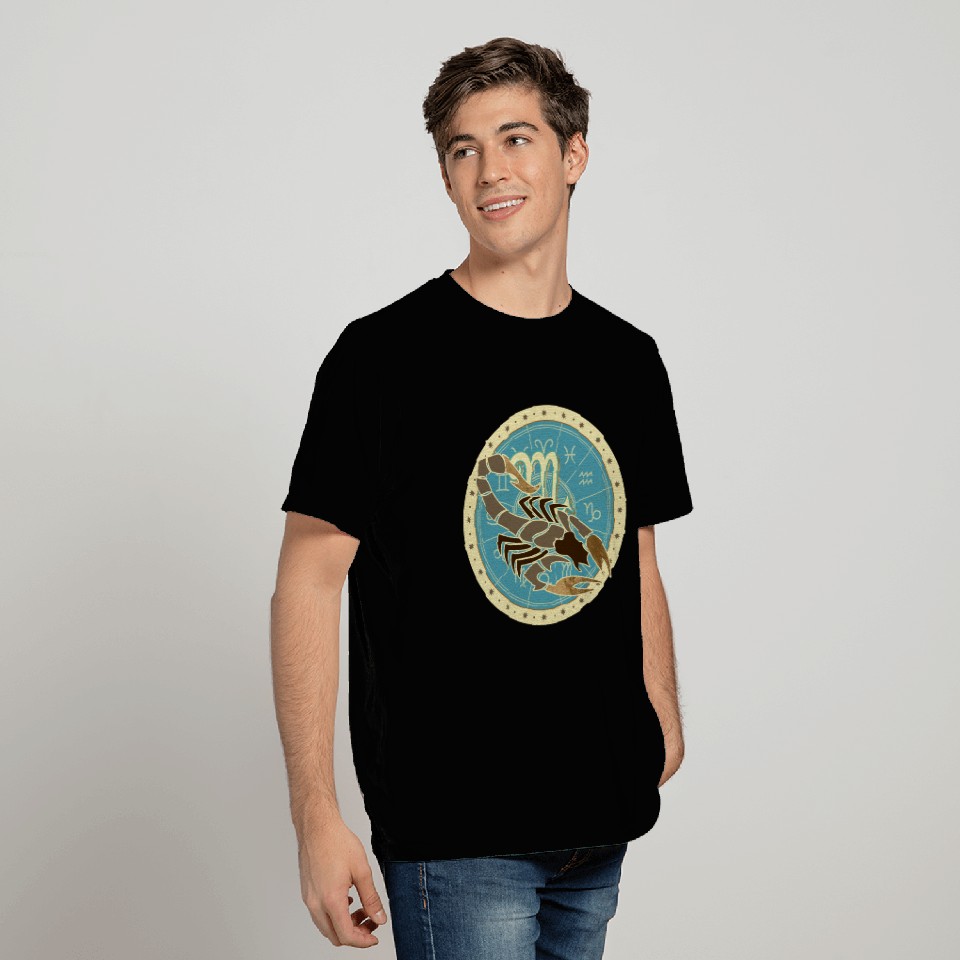 Vintage Scorpio Zodiac Art T Shirts