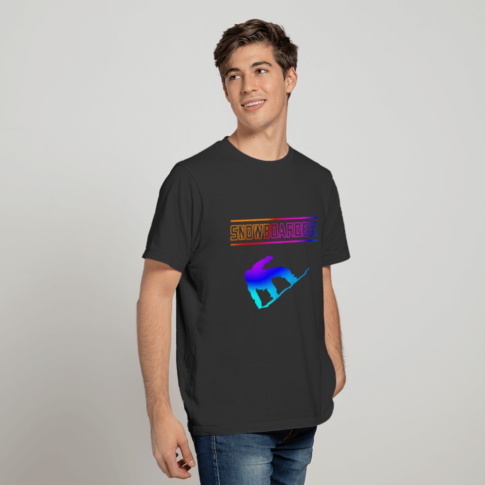Jumping Snowboarder Boarder colorful T-shirt